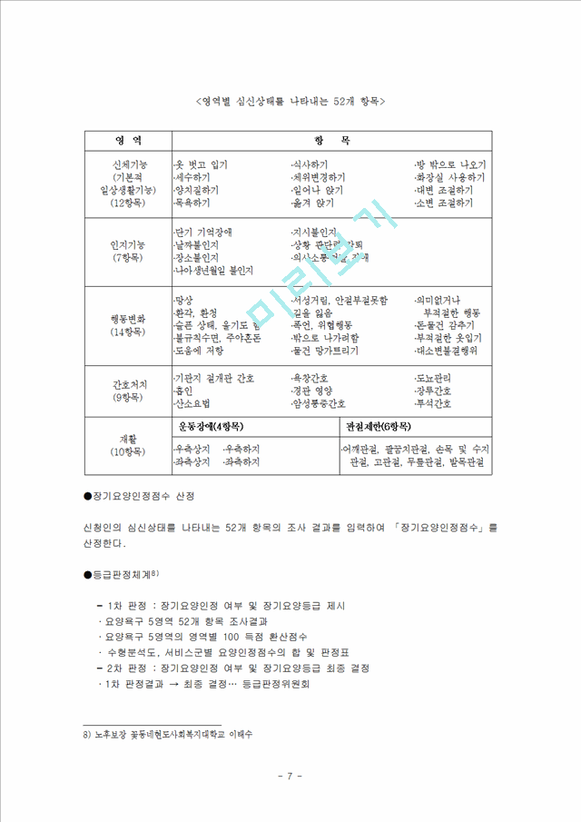 1000원]노인장기요양보험의 목적, 현황, 외국의 사례, 문제점 및 개선방안.hwp